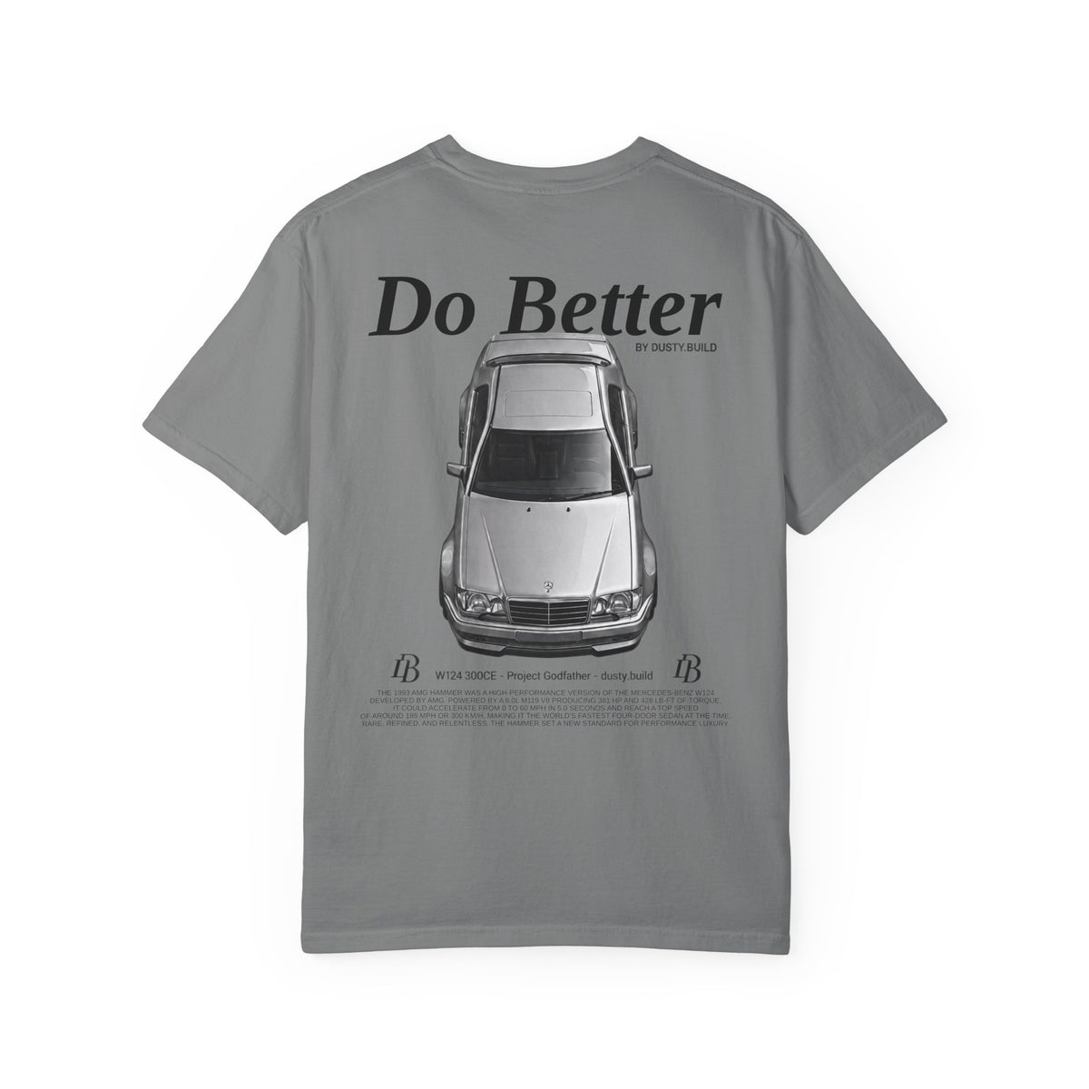 Mercedes W124 AMG Hammer Graphic Tee | dusty.builds