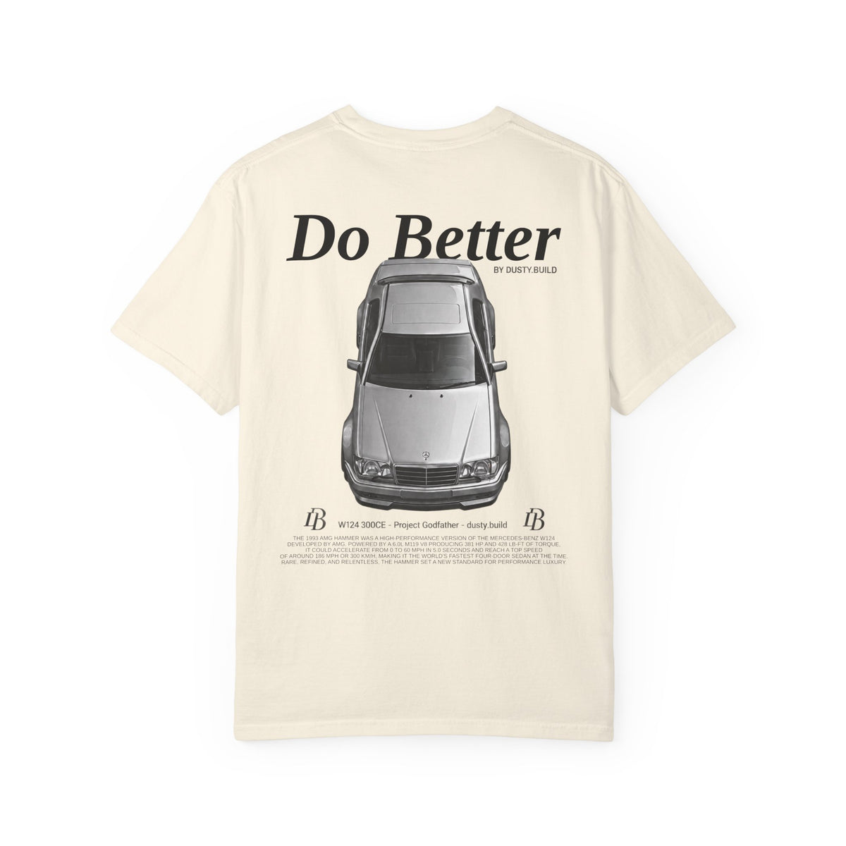 Mercedes W124 AMG Hammer Graphic Tee | dusty.builds
